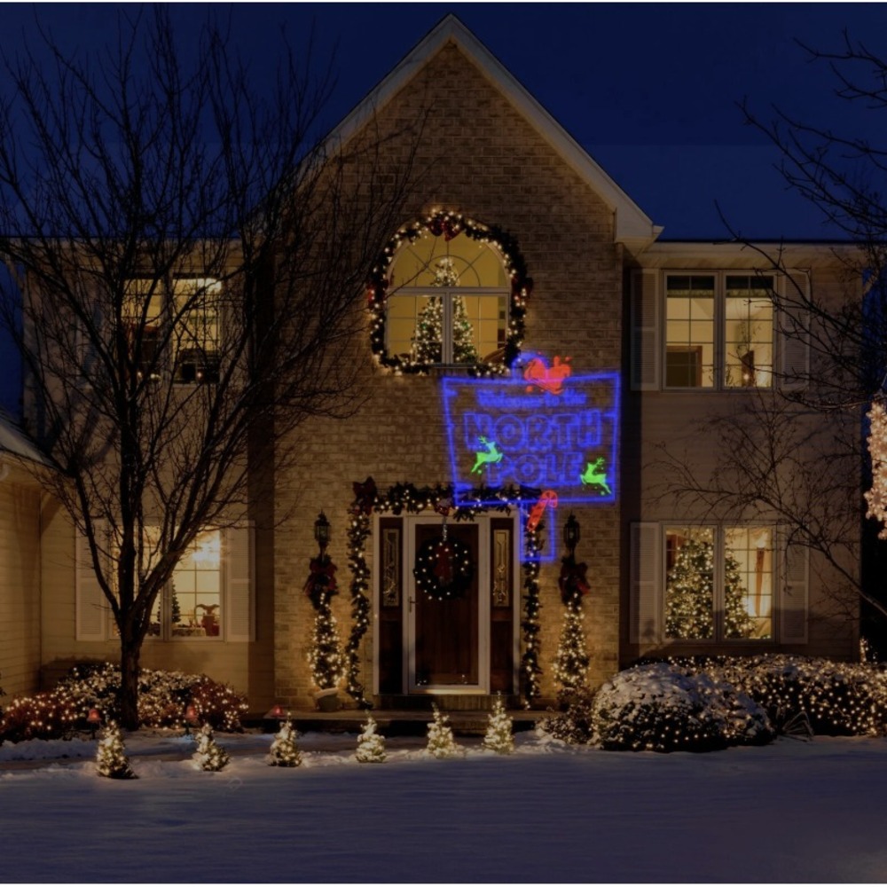 Lightshow Projection Christmas Holiday North Pole Whirl-a-Motion LED Spotlight - Picture 3 of 9